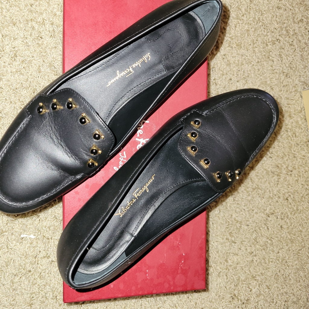Salvatore Ferragamo Black Loafers 7